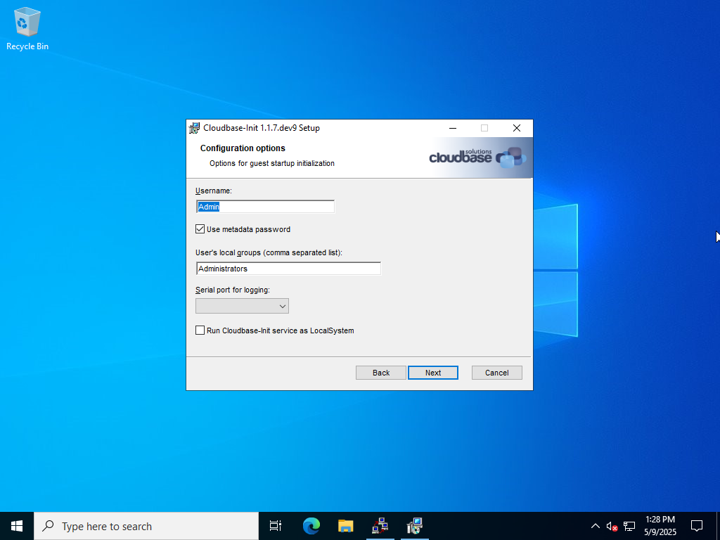 Installing Cloudbase-init