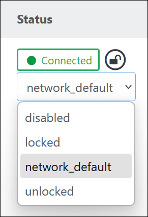 Choose the locking mode of a VIF