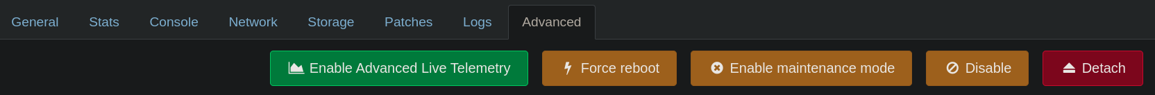 Detach the host from its pool, from the host Advanced tab