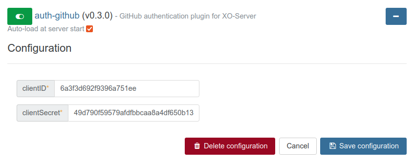 The XO login page with the GitHub sign in link below the credentials form