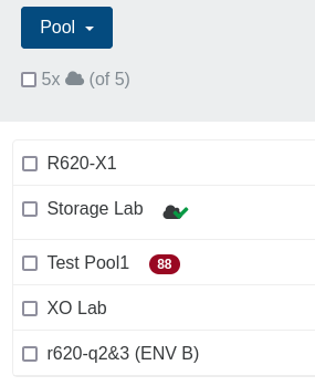 Missing patches listed for the host
