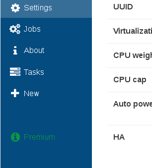 The New menu in the main navigation