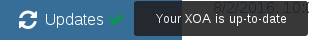 Green tick: the appliance is up to date