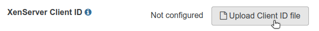 Uploading xencenter_client_id.json in your XO user settings